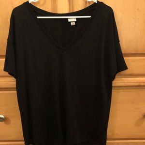 Black V-Neck Tee